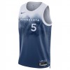 Män Minnesota Timberwolves Tröja Anthony Edwards 5 Nike 2023-24 City Edition Blå Swingman